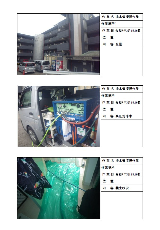 豊田市マンション排水管清掃